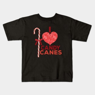 I Love Candy Canes Kids T-Shirt